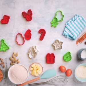 a variety of Christmas cookie cutters